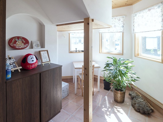 細田建築の土間施工例